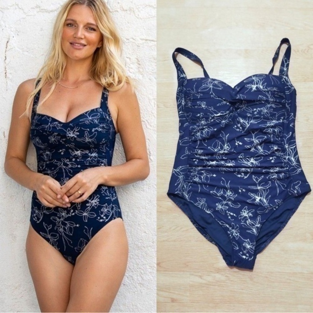 NIPTUCK garden line foil Joanne Tummy Control One Piece Swimsuit size 6